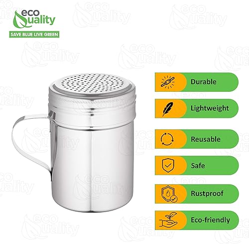 Miniatura 2 de [1 unidad] Juego de coctelera versátil de acero inoxidable de 10 onzas, sal, pimienta, azúcar, condimentos, orégano, especias para restaurantes,