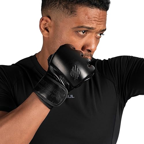 Miniatura 8 de Sanabul Guantes forjados de batalla de 4 onzas MMA para hombres y mujeres, guantes profesionales de boxeo, Muay Thai, Kickboxing, para combate,