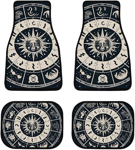 Car Mats, Astrological Sign Printed Car Mats,Decorative Car Mats,Durable Car Mats,Comfortable Car Mats,car Four-Piece Set