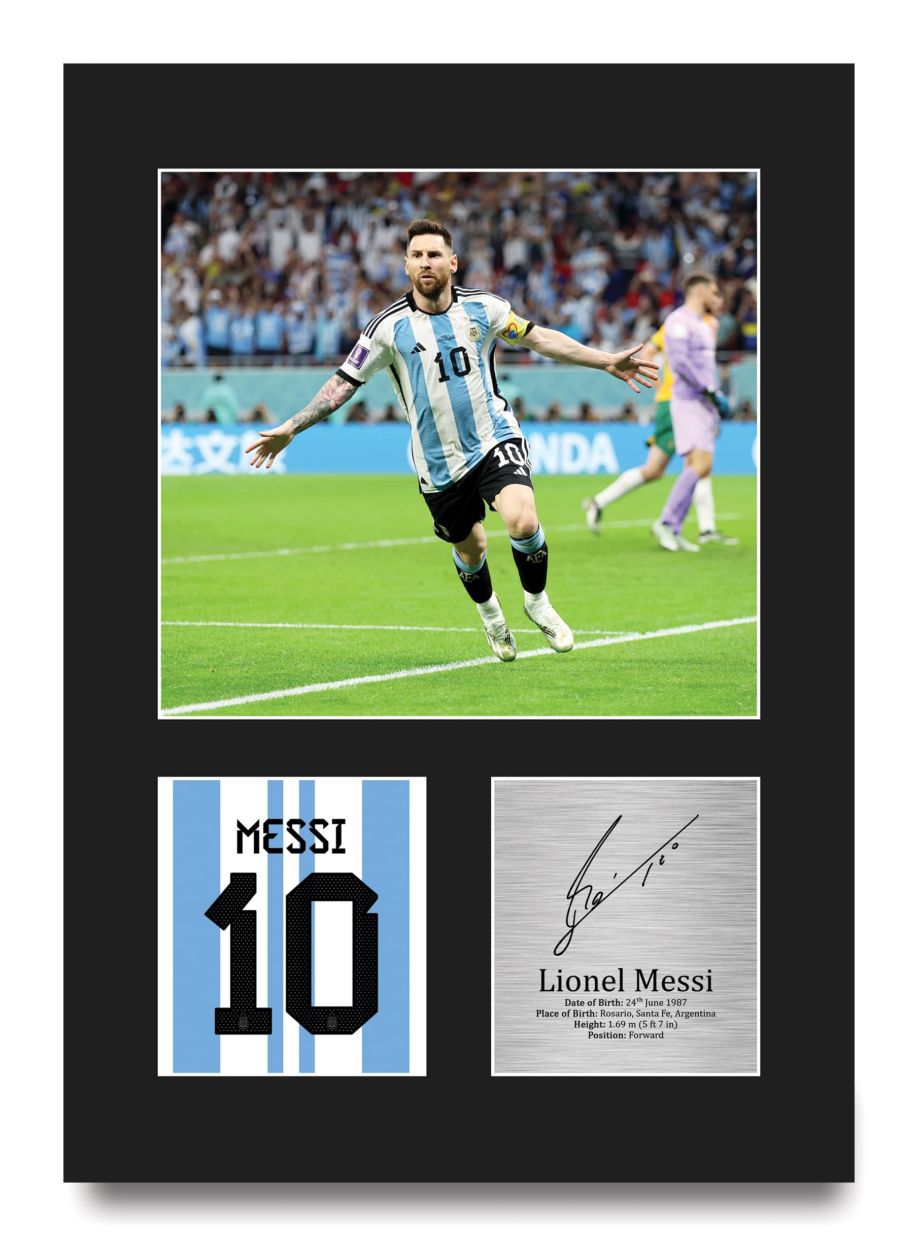 HWC Trading Lionel Messi Argentina Gifts Printed Signed Autograph Picture for Football Fans and Supporters - A4 Portrait — image 1