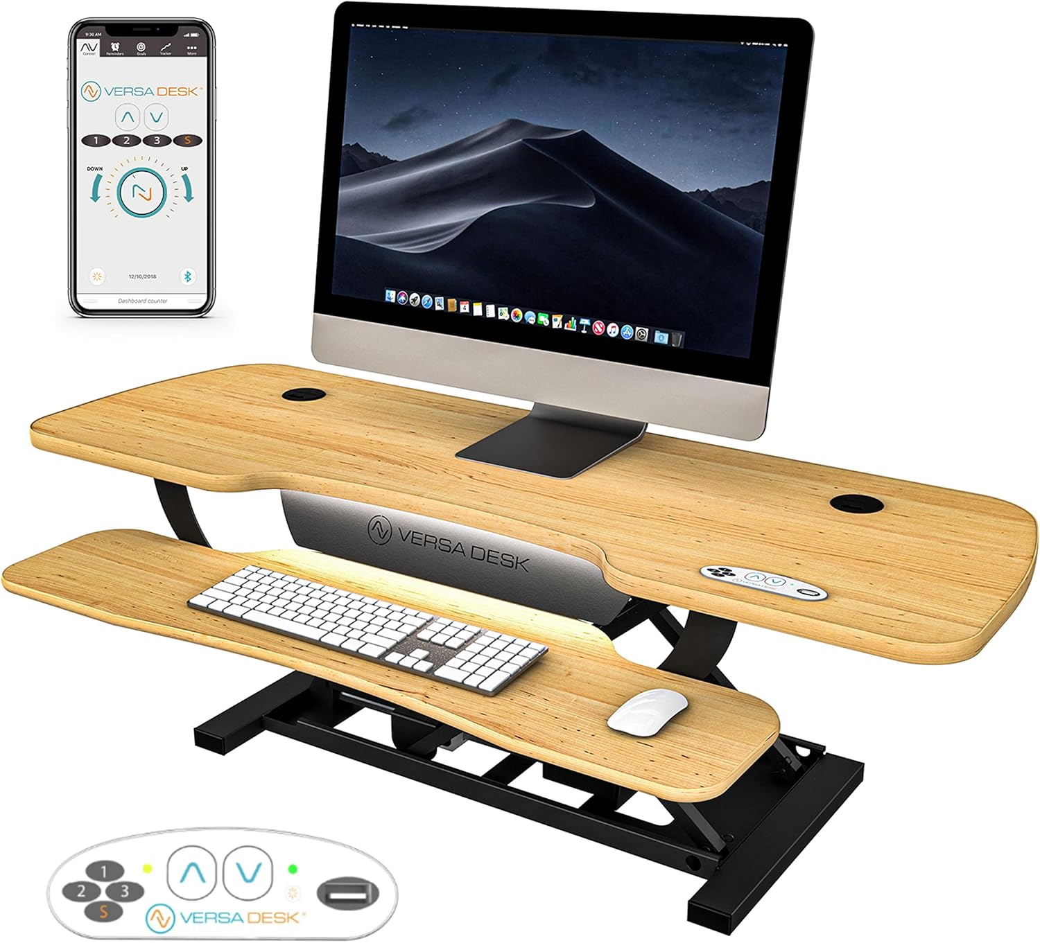 VERSADESK Elite Standing Desk Converter, 48" Wide XLarge PowerPro