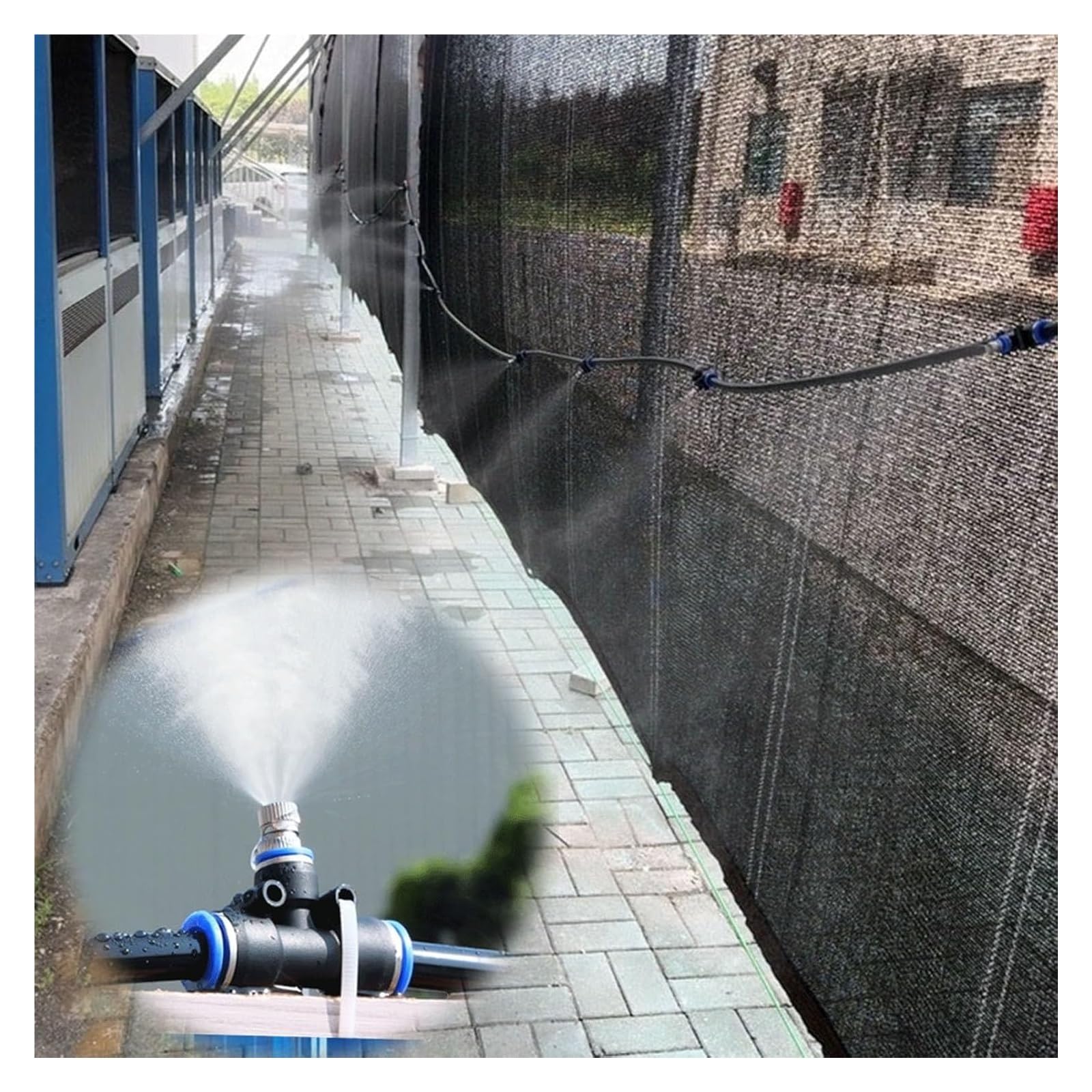 Kit di sistema di irrigazione a goccia, con chiusura rapida girevole a 360°, resistente all'invecchiamento, per cantieri, giardini e serre