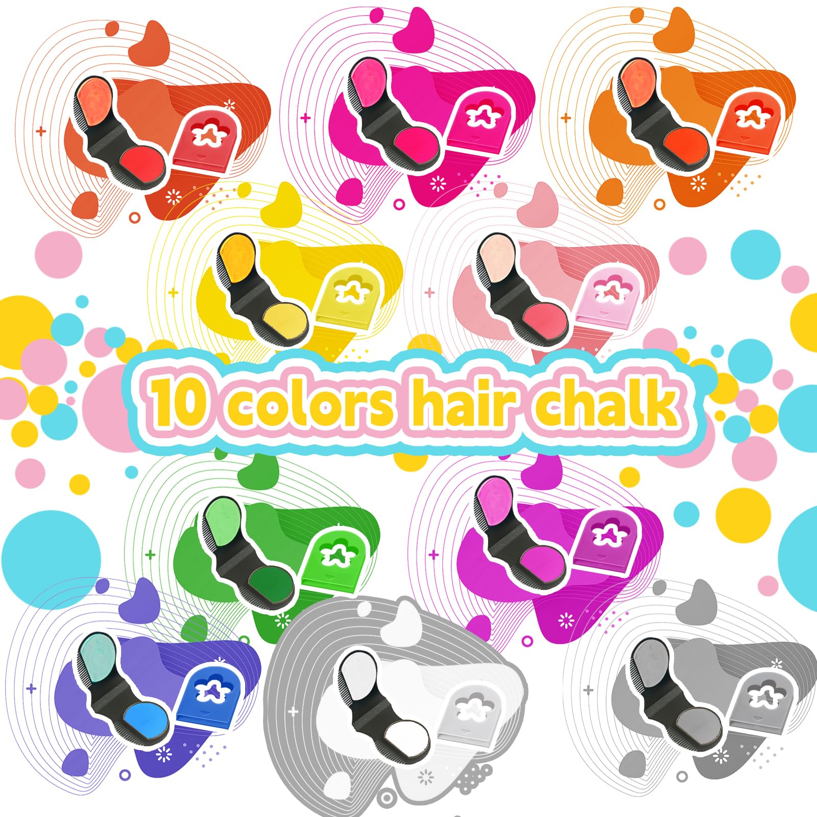 HaiolorPro 10 gessetti per capelli per ragazze e bambine