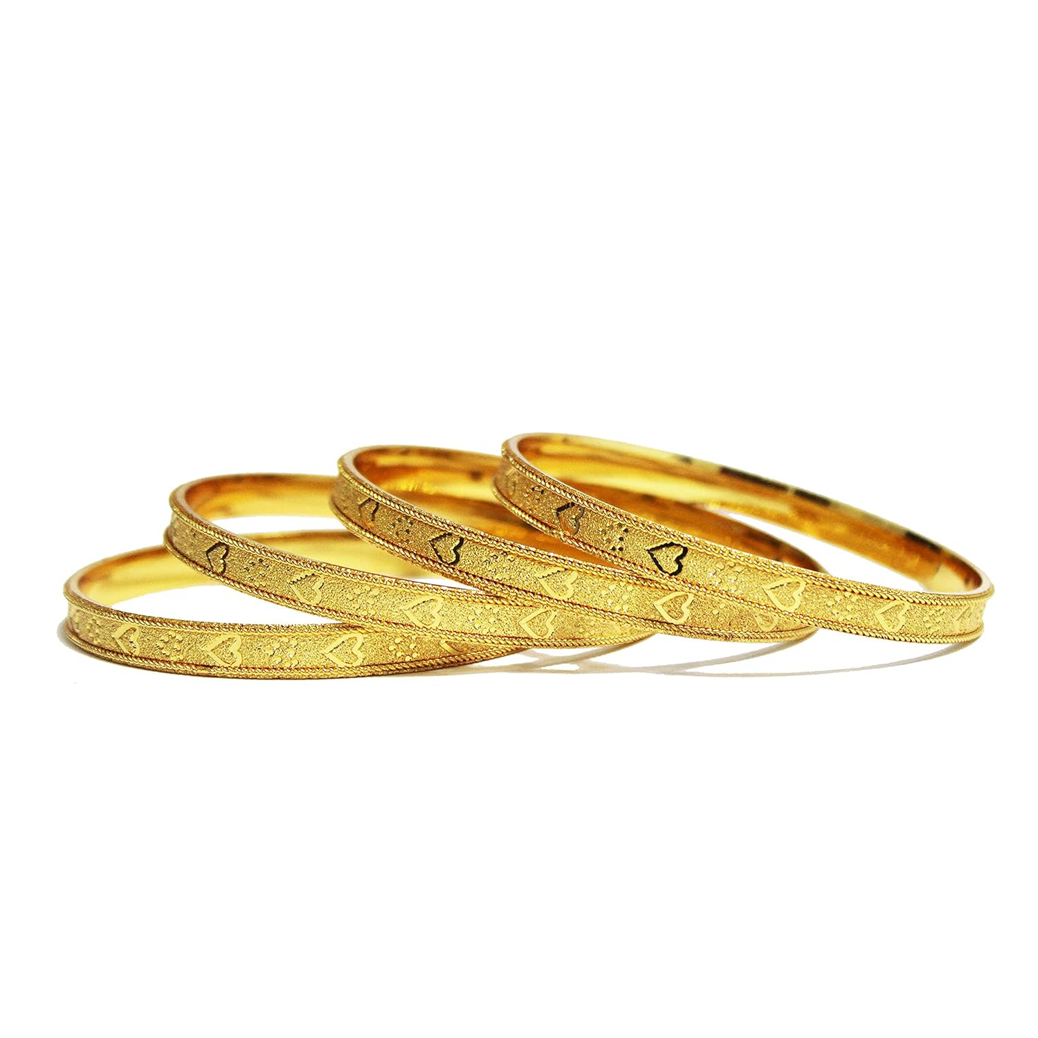 Karatcart One Gram Goldplated Traditional Hand Work Bangles for Women