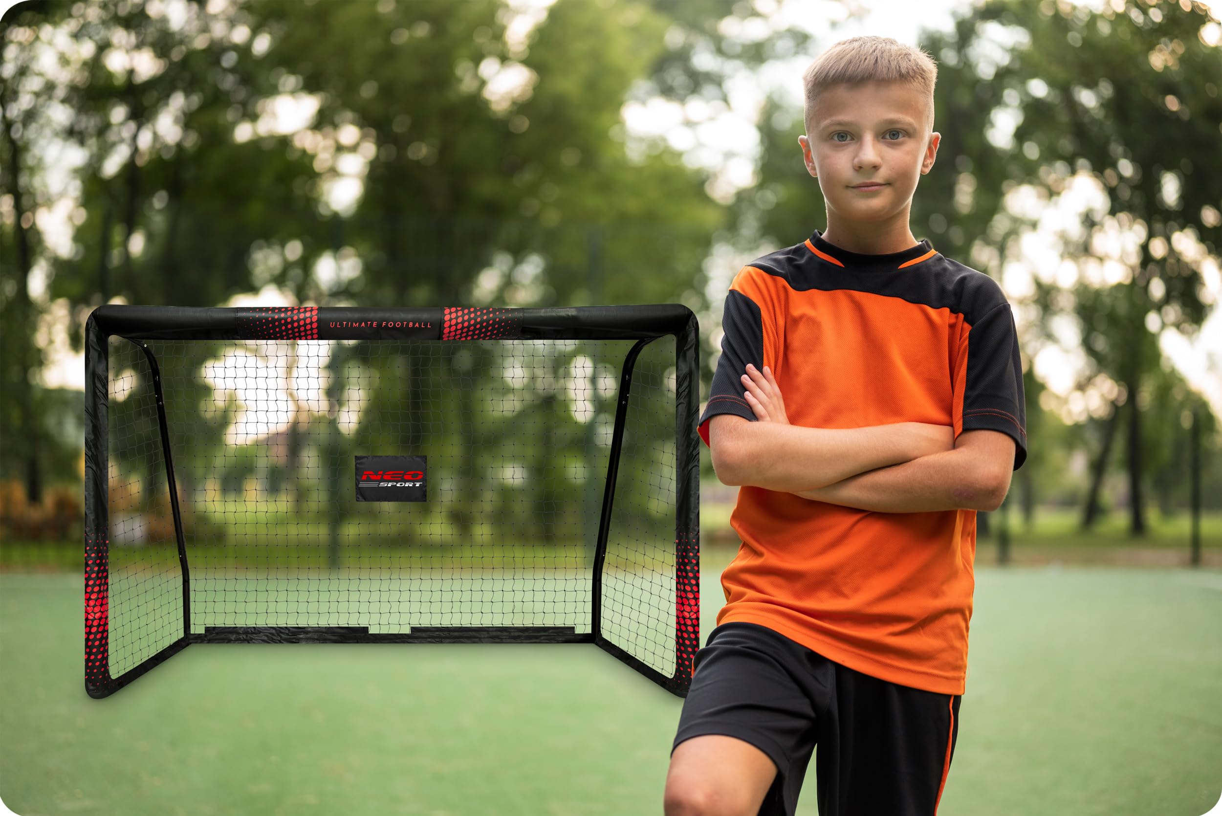 Neo-Sport Bramka Do Piłki Nożnej Dla Dzieci i Dorosłych Z Pokrowcem Na Stelaż 180 x 120 x 60 cm