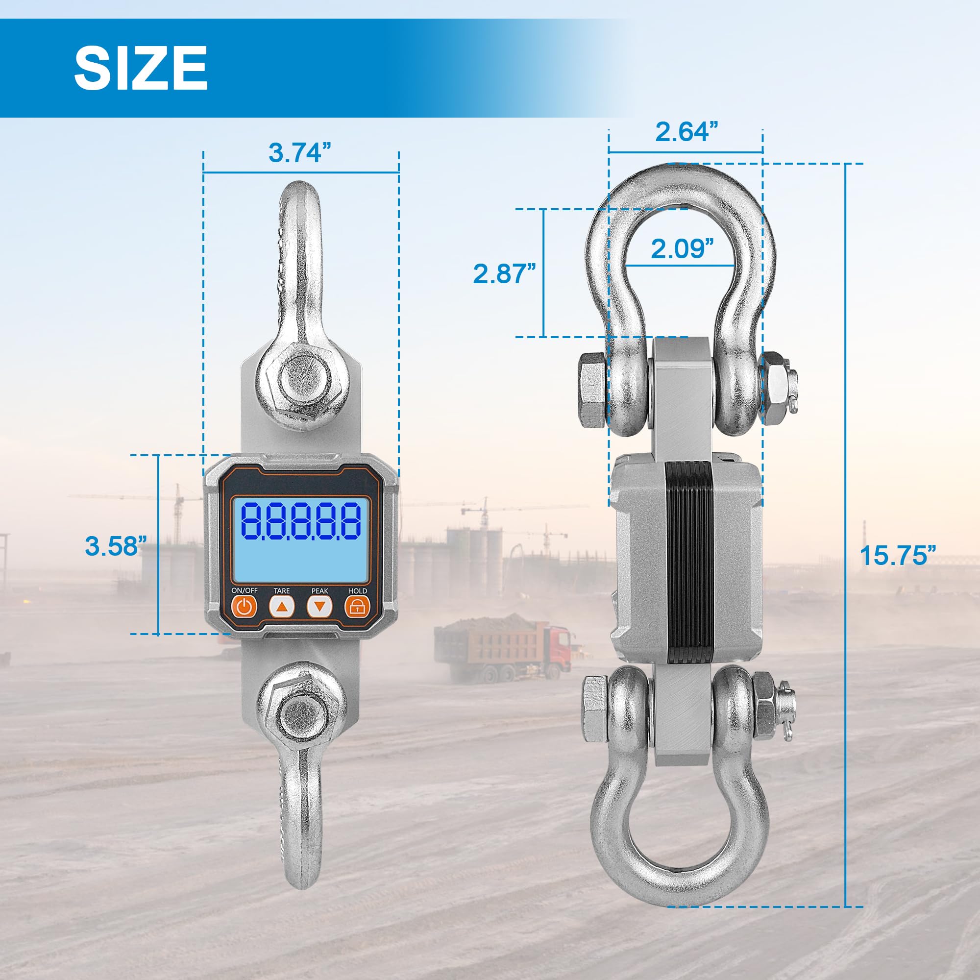 5T Crane Scale - Digital Hanging Scale with Remote Control -3 5T Crane Scale - Digital Hanging Scale with Remote Control -3