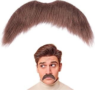 Fake Mustache for Men Classic Halloween Self Adhesive Fake Beard Novelty Stick On Fake Mustaches