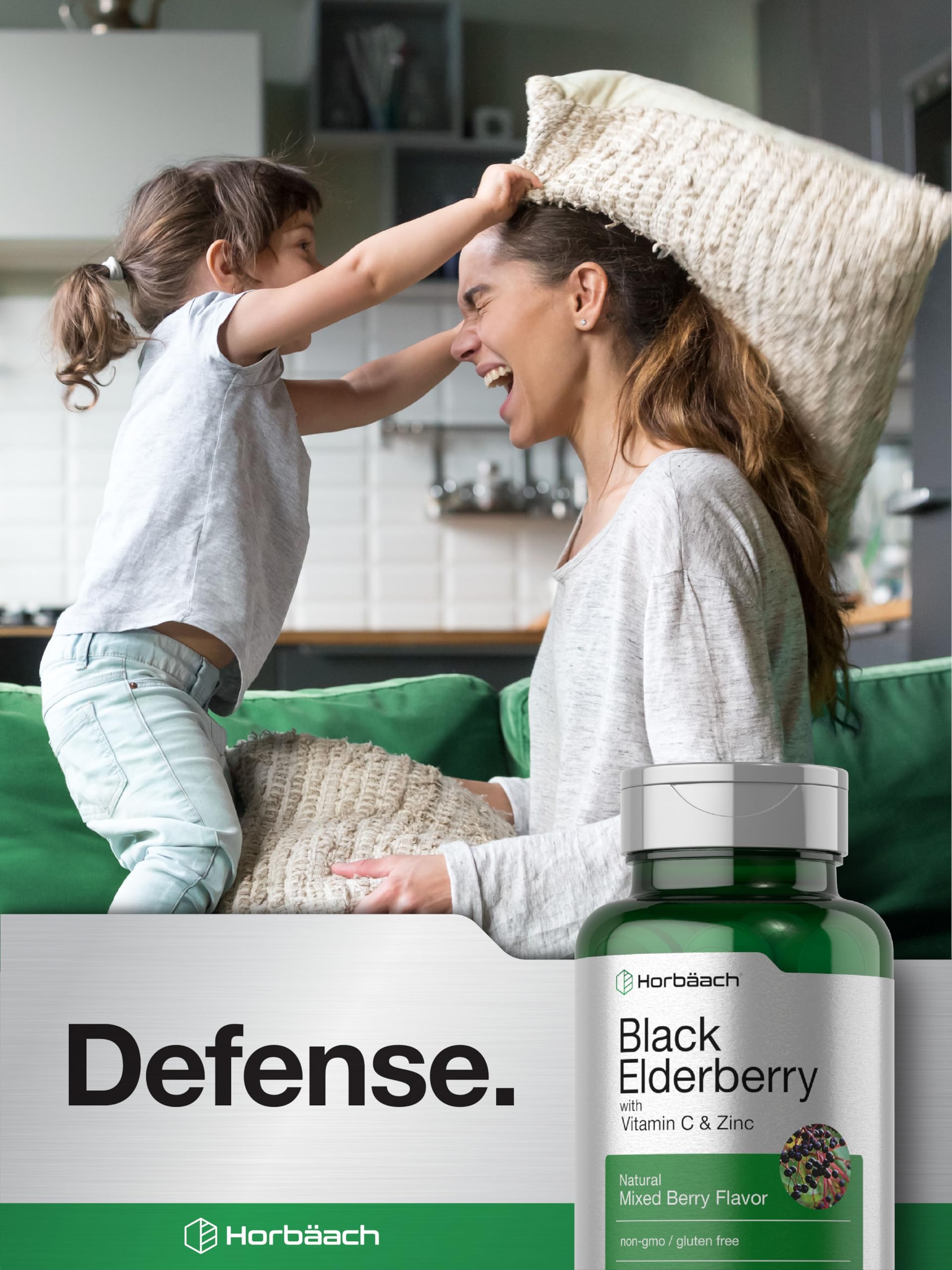 Horbaach Black Elderberry with Vitamin C and Zinc | 90 Chewable Tablets — Amazon image 7