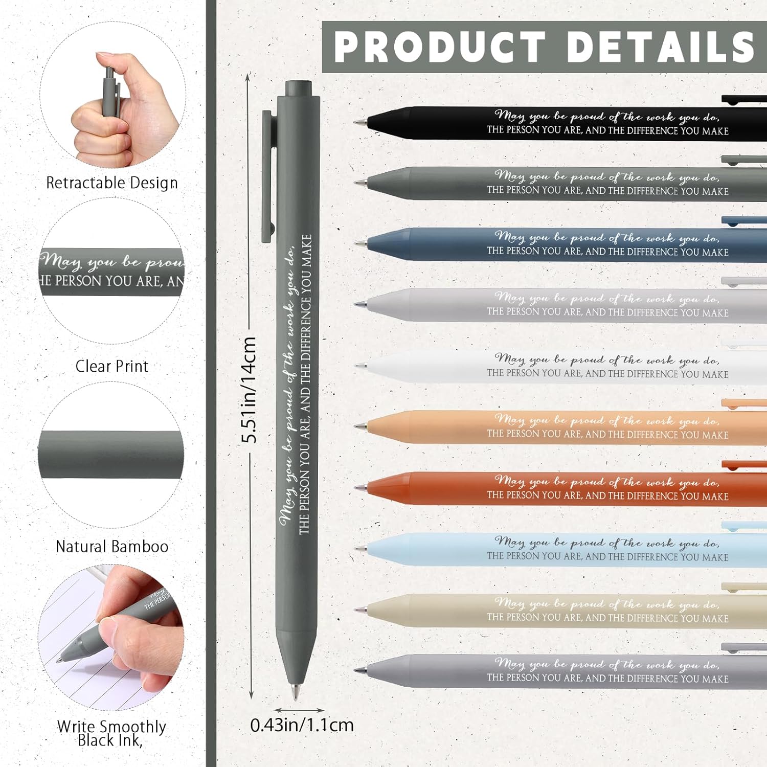 Jetec 25 Sets Graduation Appreciation Gift Bulk for Employee Coworker Motivational Spiral Notebooks with Sticky Notes Pens Thank You Gifts for Volunteer Nurse Teacher(Vintage Color,You are)