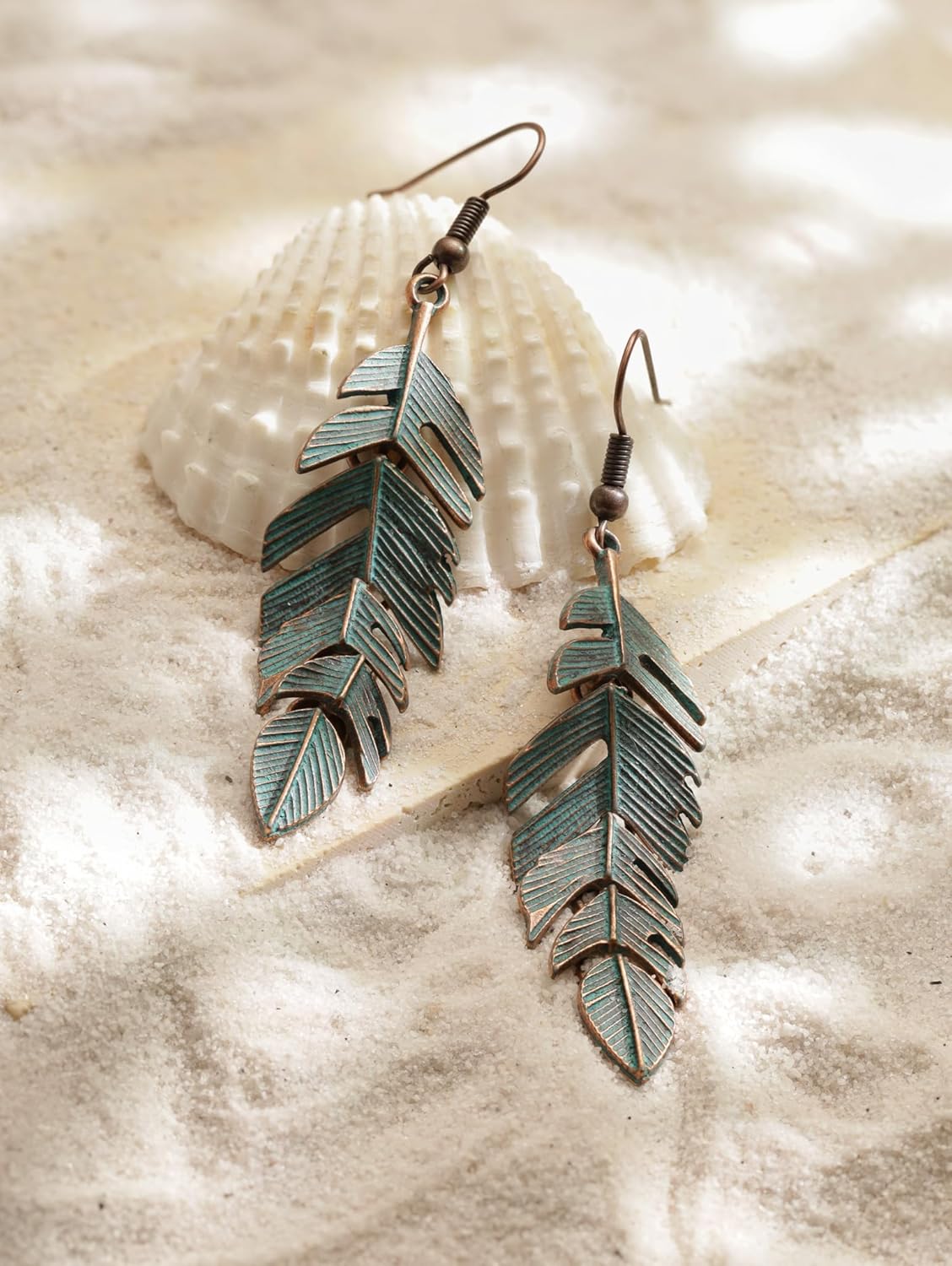 MINACHI Ethnic Vintage Bohemian Retro Antique Turquoise Color Theme Dangle Drop Earrings, Boho Jewelry Gift for Women - Image 2