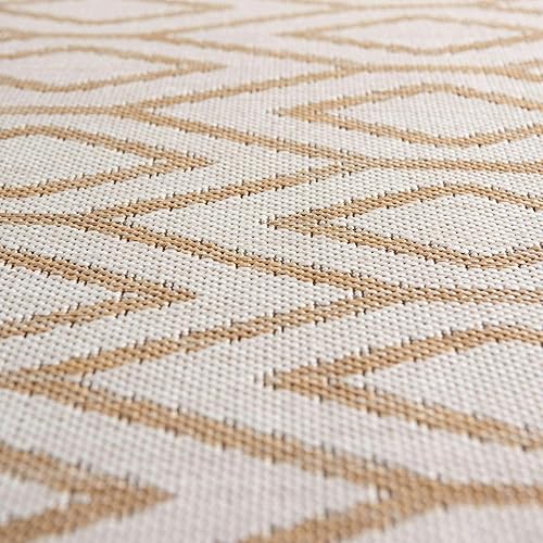 Miniatura 4 de Jill Zarin Outdoor Collection - Alfombra de área - Turcas y Caicos (5 pies 3 pulgadas x 8 pies, ovalada, beigemarrón)