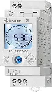 Finder 125182300000PAS Daily/Weekly Switch Clock Digital 1 Reverser 16 A 230 AC