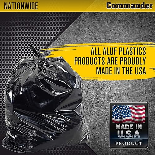 Miniatura 3 de Commander Bolsas de basura negras altas con cordón para cocina, de 20 a 30 galones, 1.1 milésimas de pulgada de diámetro, 30 x 33 pulgadas, paquete