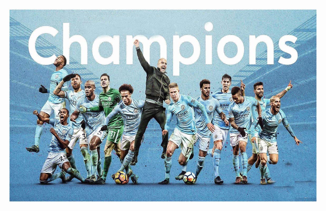 BALDAU PRINTS Manchester City Big Size Flex Poster For Room (24x36 Inch,210 GSM,Gloss Finish MD-4249