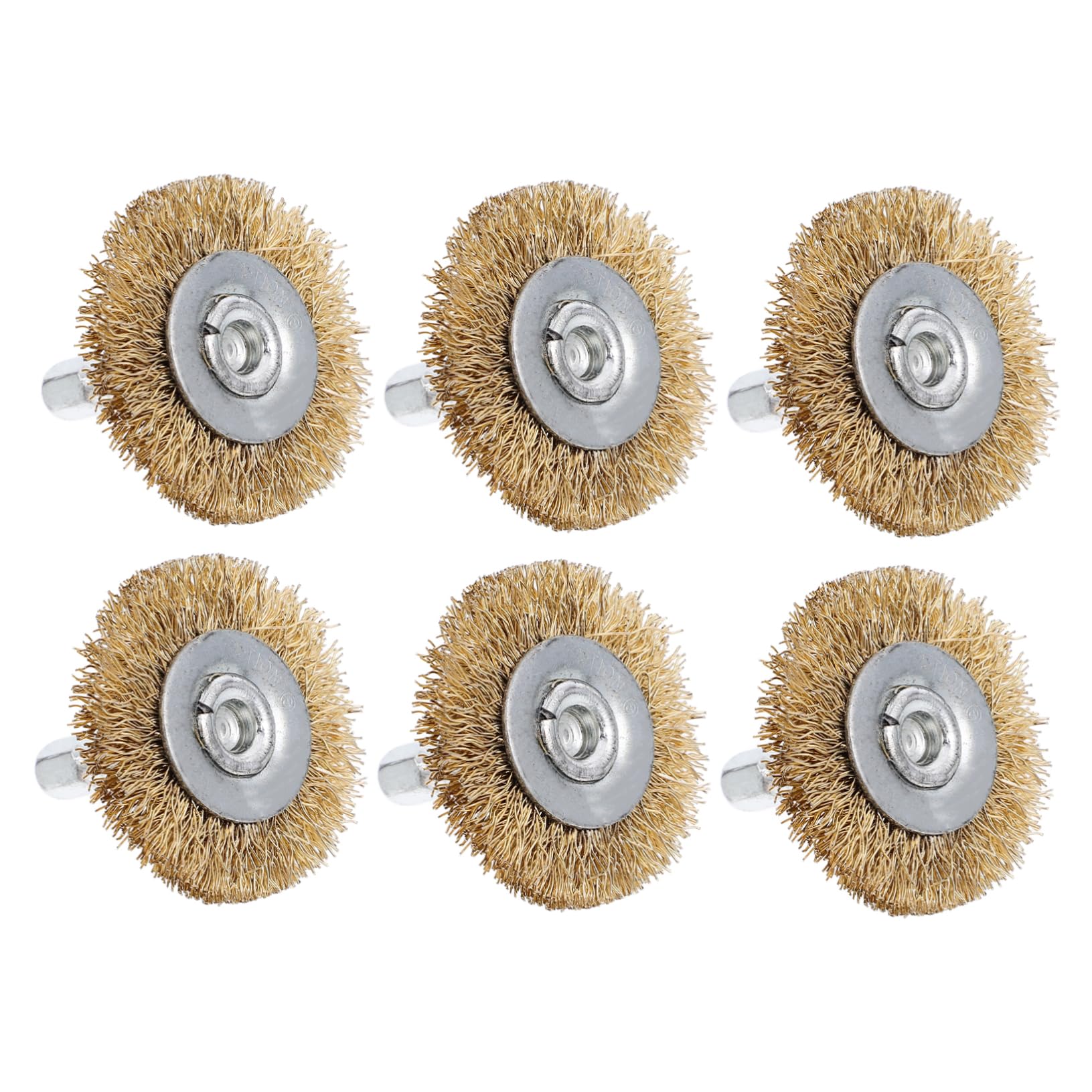 Unomor 6pcs Wire Brush Head for Drill Wire Brush for Drill and Grinder Removal