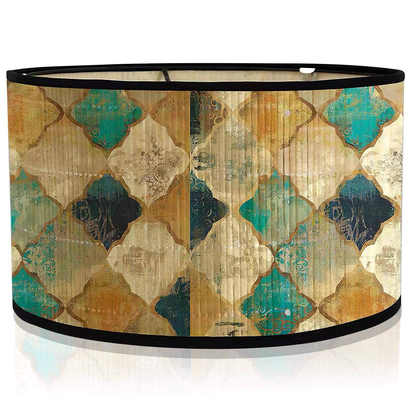 Lámpara Vintage: 1 Pieza Pantalla Decorativa De Forma Cilíndrica Rústica, Funda De Lámpara Tejida para Sala De Estar Y Dormitorio (30x20 cm, Amarillo Verdoso)