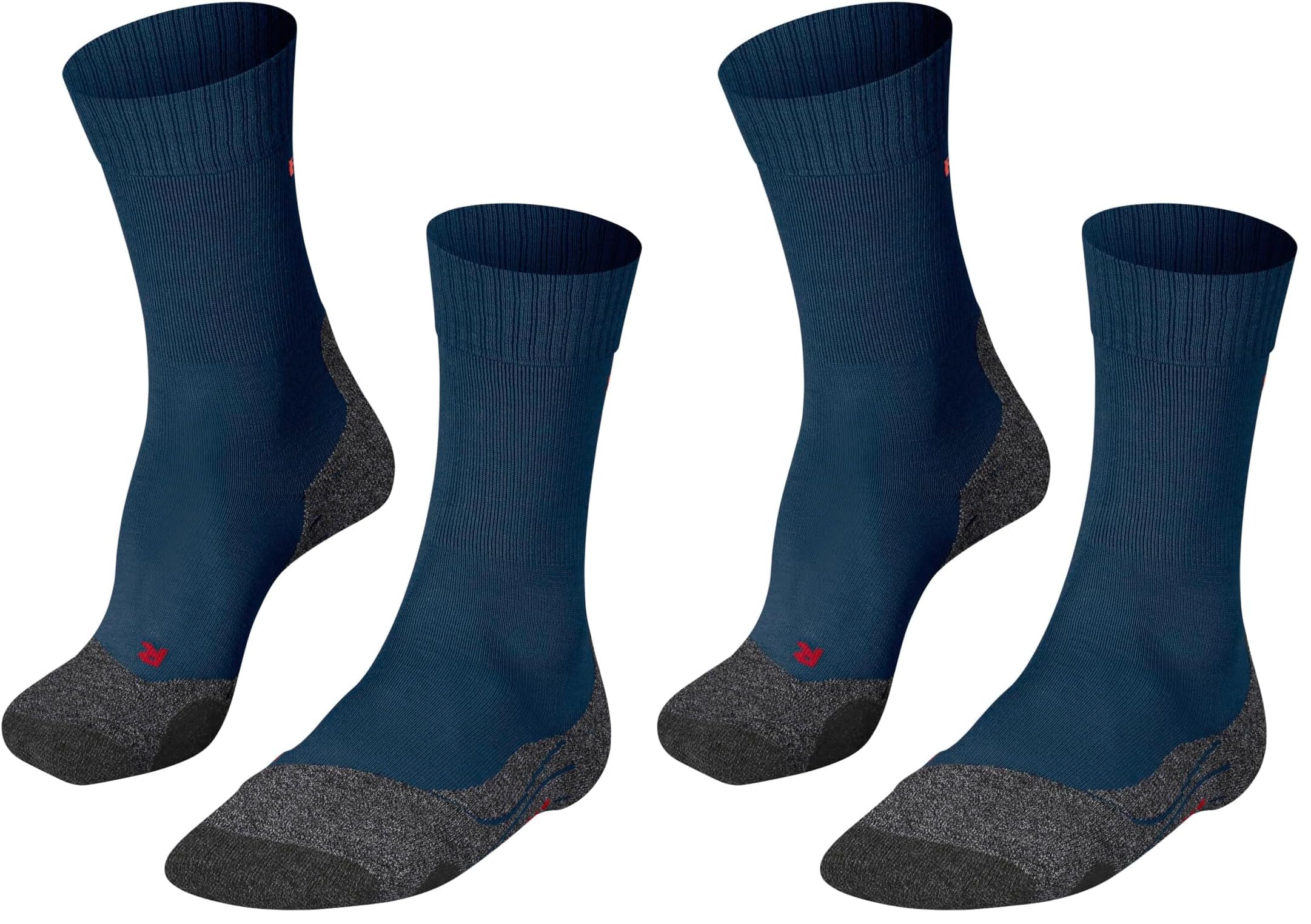 FALKE Herren Wandersocken TK2 Explore M So Wolle Funktionsmaterial antiblasen dick 1 Paar, Blau Stone Blue 6599, 46-48 (Packung mit 2)