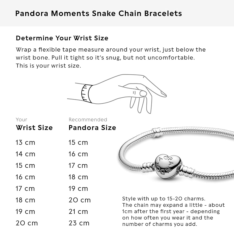 PANDORA ブレスレット ハート サイズ16 PANDORA ブレスレット Moments ハート スネークチェーン