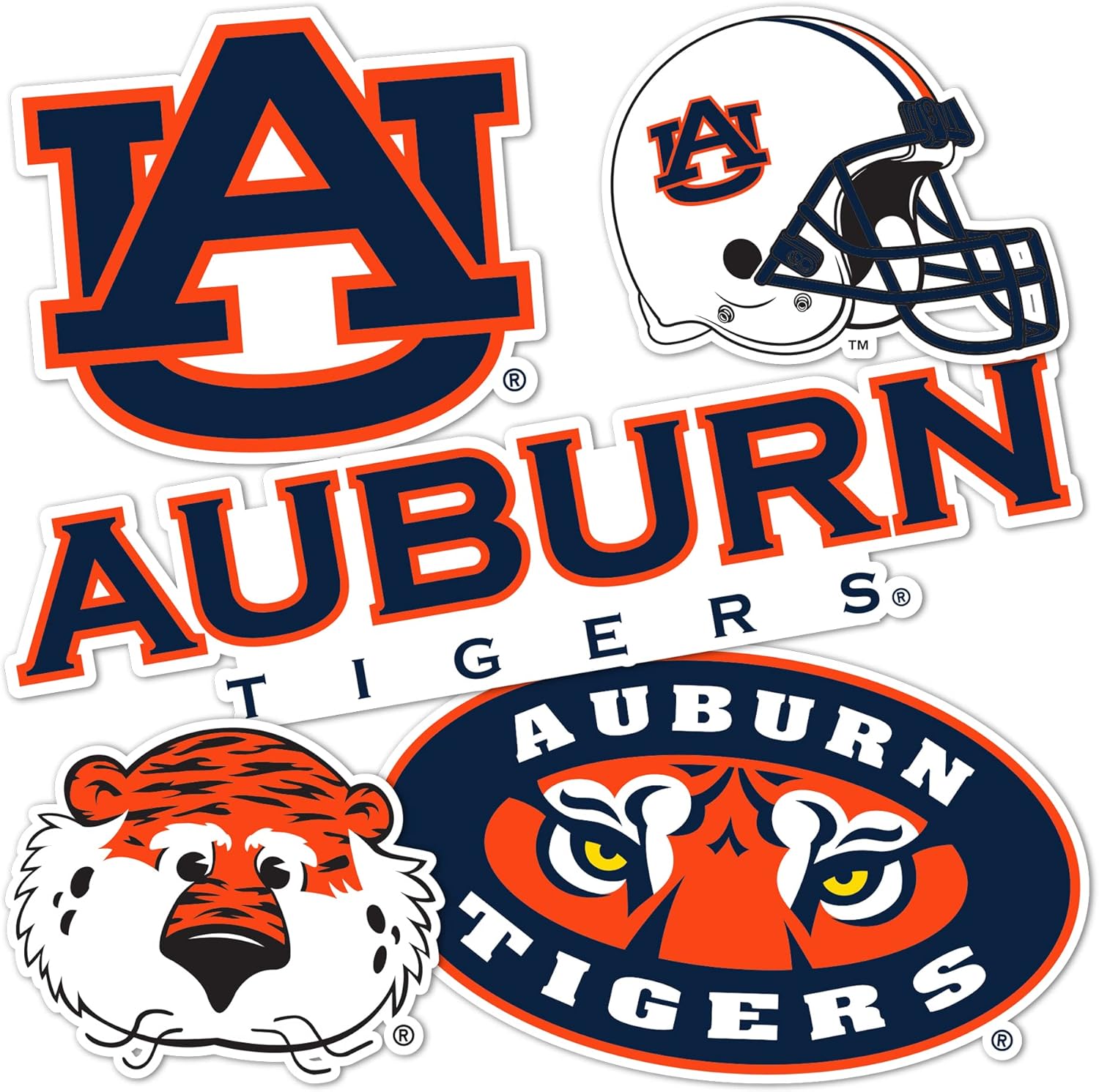 Desert Cactus Auburn University Sticker Tigers War Eagle Vinyl Decals Laptop Water Bottle Car Scrapbook Sheet T2 (Type 2)