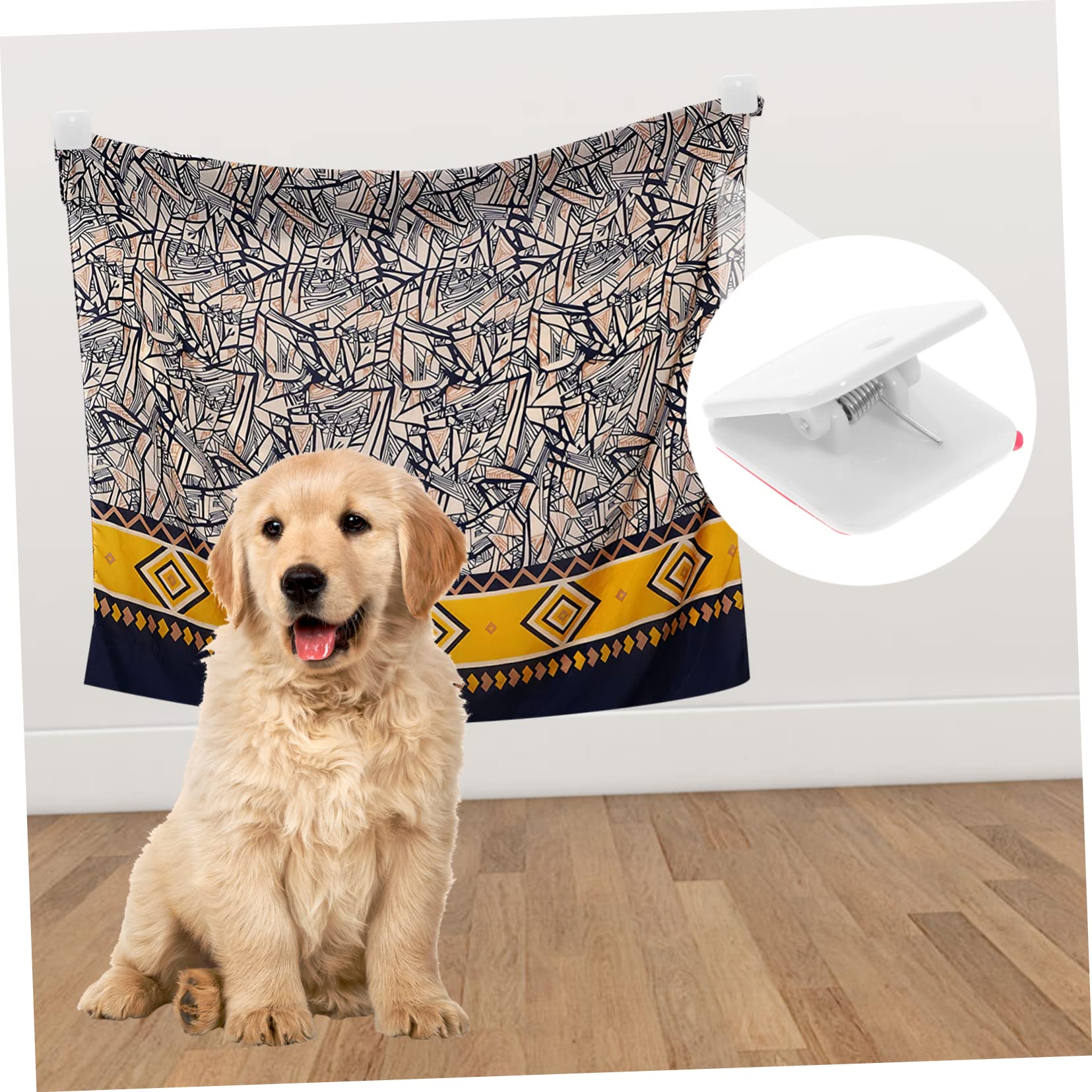 Supvox Selbstklebende Klammern aus Kunststoff 12 Stück zum Aufhängen von Wandteppichen und Hunde Pipi Pads für Zuhause und Töpfchentraining
