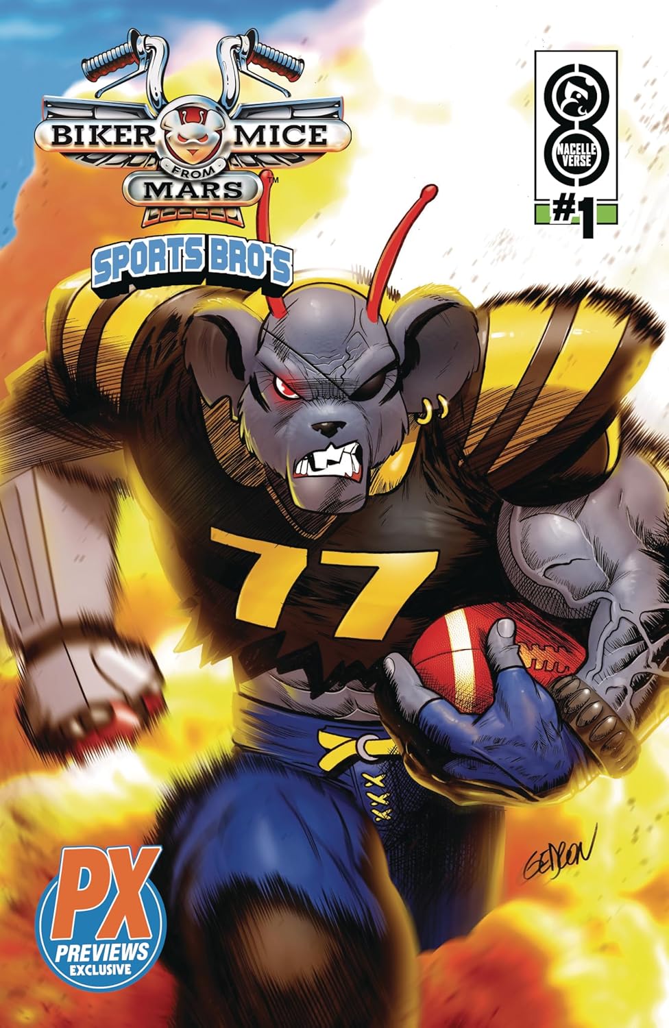 Biker Mice from Mars: The Sports Bro’s Modo Previews Exclusive Action Figure