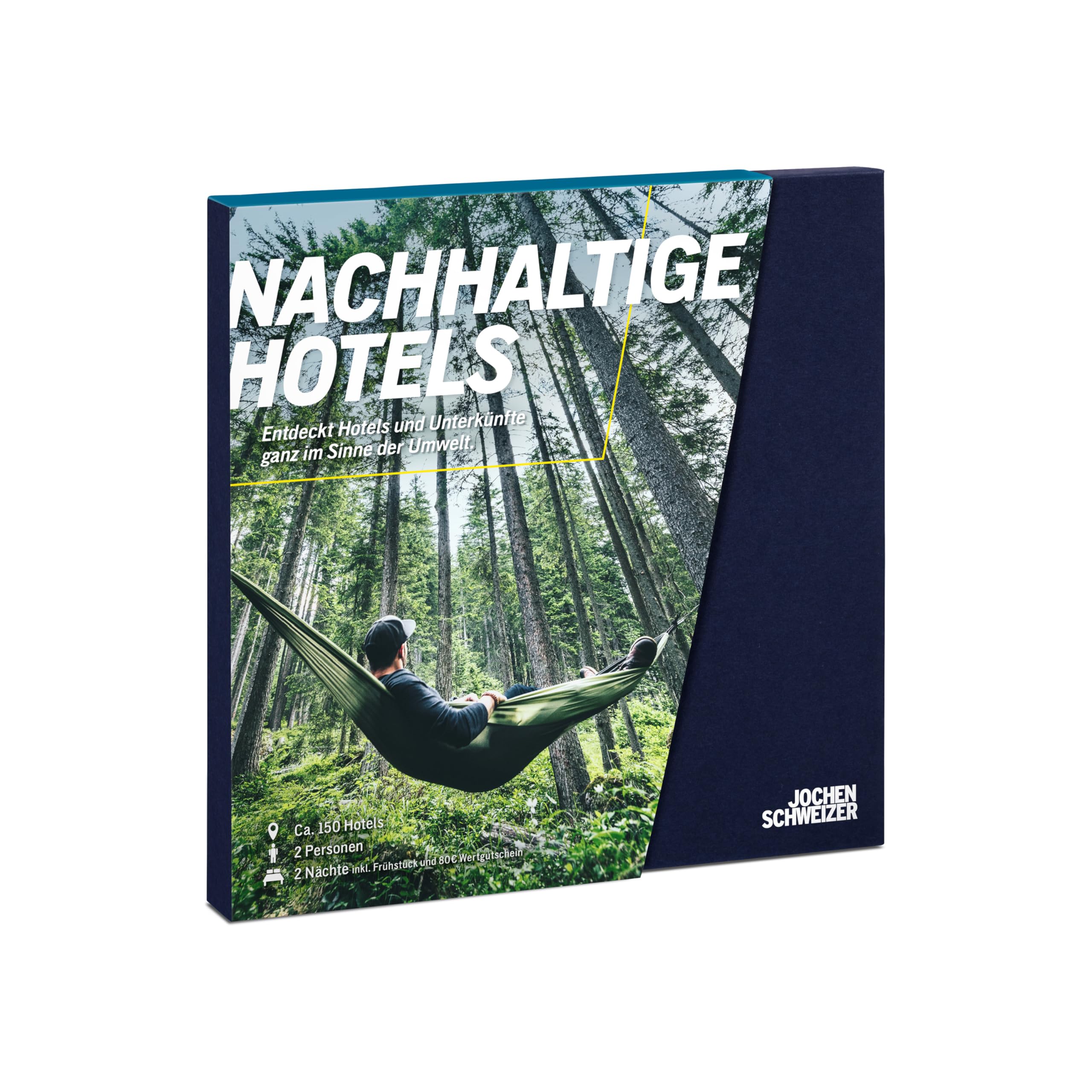 JOCHEN SCHWEIZER Geschenkbox nachhaltige Hotels | Hotel-Gutschein für 2 Personen, 150 Hotels in 10 Ländern