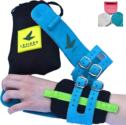LEVIERO Gymnastics Buckle Grips/Gymnastics Grips/Grips for Gymnastics  Girls/Gymnastic Grips with Wrist Bands and Bag/Gymnastics Grips for Girls  Uneven ...