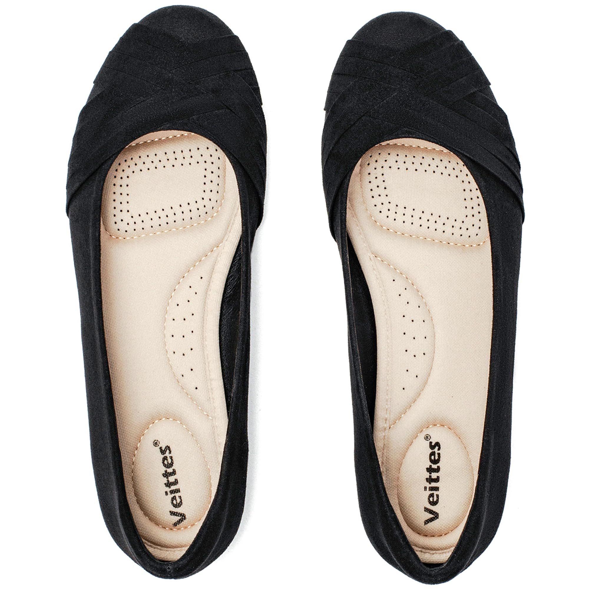 Veittes Women's Wide Width Flat Shoes