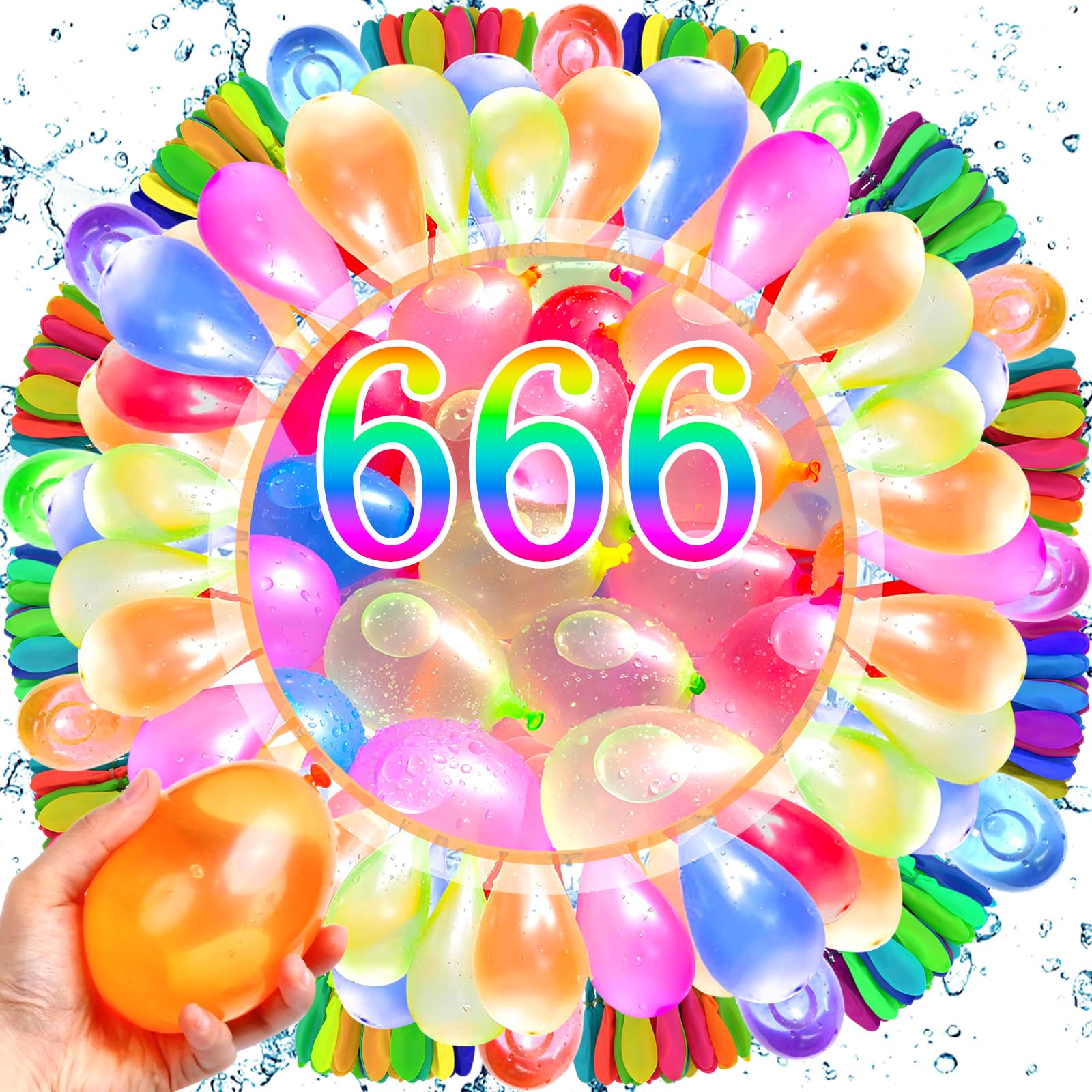 Globos De Agua 666 Piezas - Multicolor, Látex, Para Juegos De Verano, Piscina Y Fiestas Globos De Agua 666 Piezas - Multicolor, Látex, Para Juegos De Verano, Piscina Y Fiestas