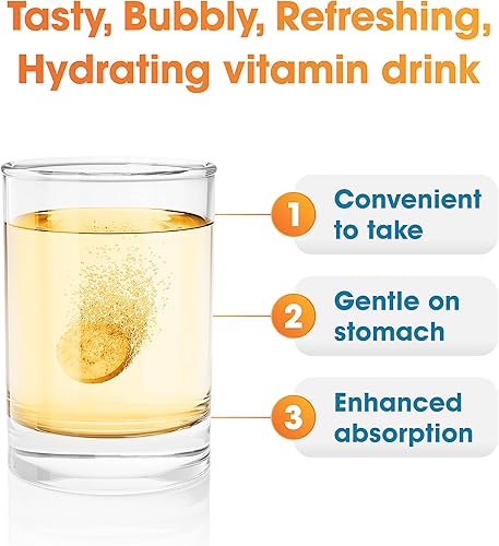 Miniatura 5 de Nutrazul Comprimidos efervescentes inmunes de triple acción con vitamina C 1000 mg, vitamina D, zinc, apoyo a la rutina diaria, vegano, sin gluten,