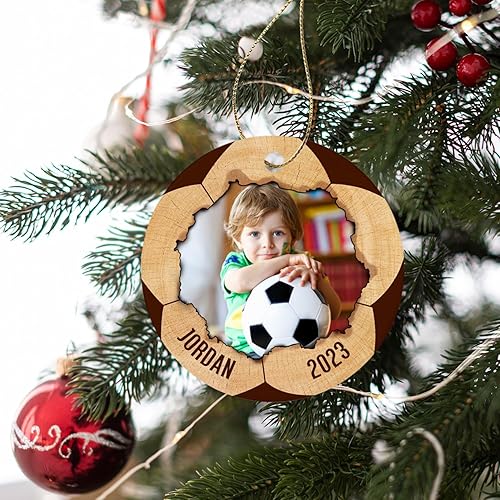 Vista 39 de Adorno de Navidad personalizado con imagen de jugador de béisbol para niños y niñas, adorno de béisbol con foto con nombre personalizado, regalos