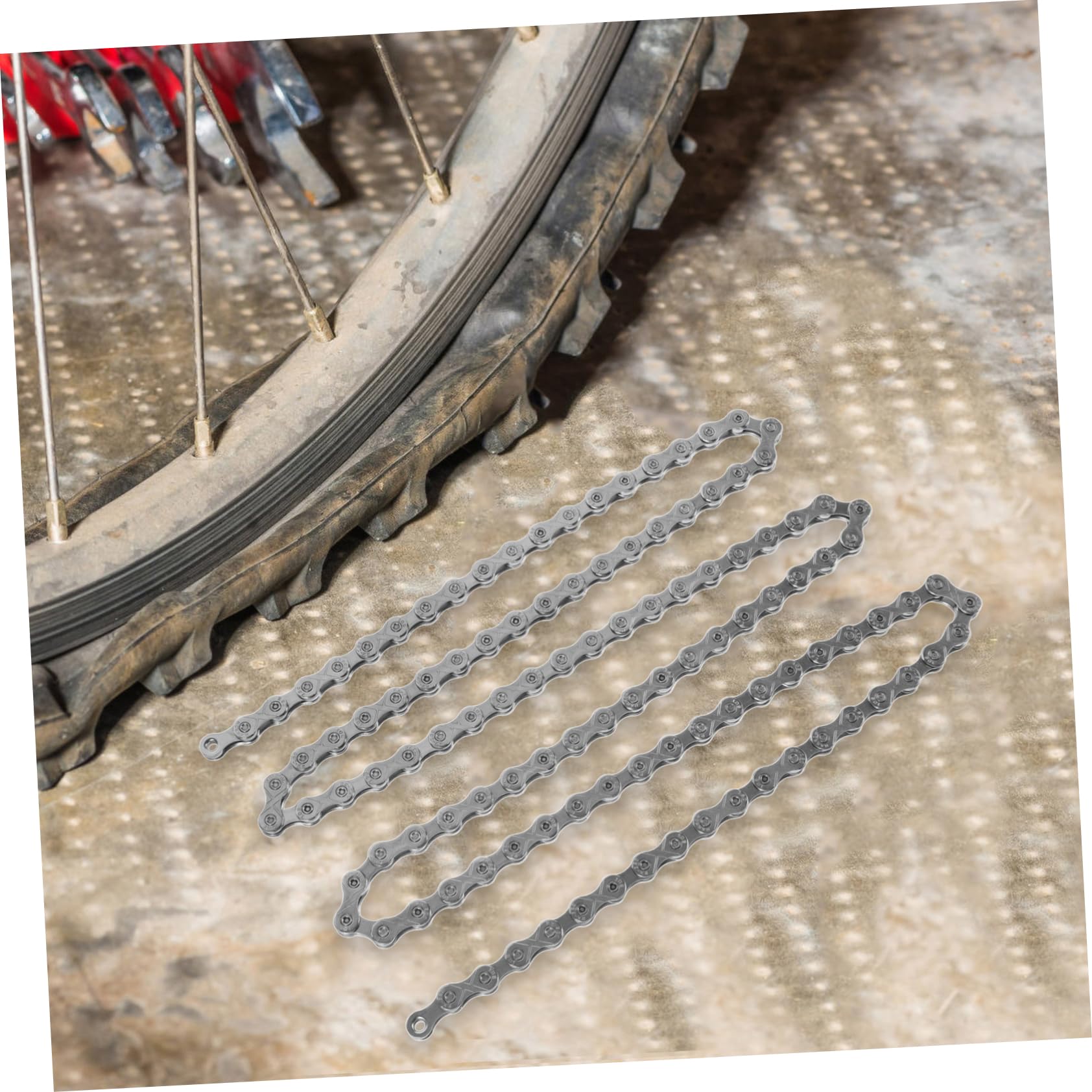 Cadena para Bicicleta de Montaña 10 Velocidades Aleación Plateada