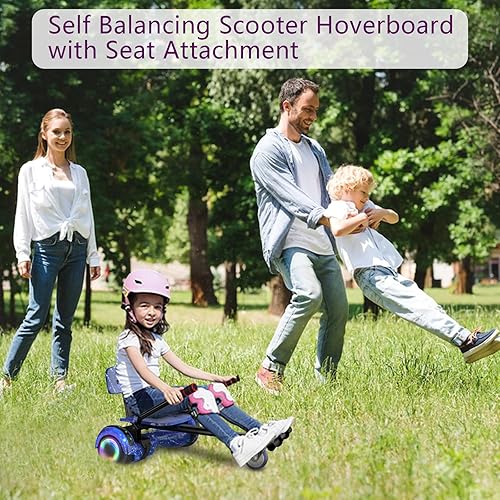 Miniatura 3 de FLYING-ANT Autoequilibrio Patineta con Asiento 6.5 Patineta Eléctrica de Dos Ruedas con Luces LED Flash en las Ruedas