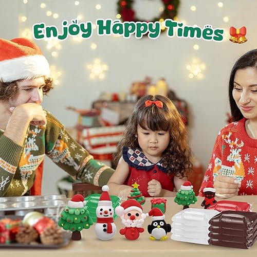 Miniatura 7 de 144 piezas de arcilla seca al aire a granel de 76 onzas Mardi Gras suave DIY modelado kit de arcilla mágica para esculpir regalos para niños