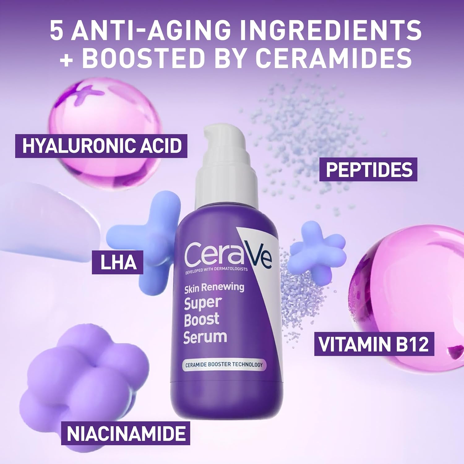 CeraVe Super Boost Anti-Aging Serum with Peptides & Hyaluronic Acid