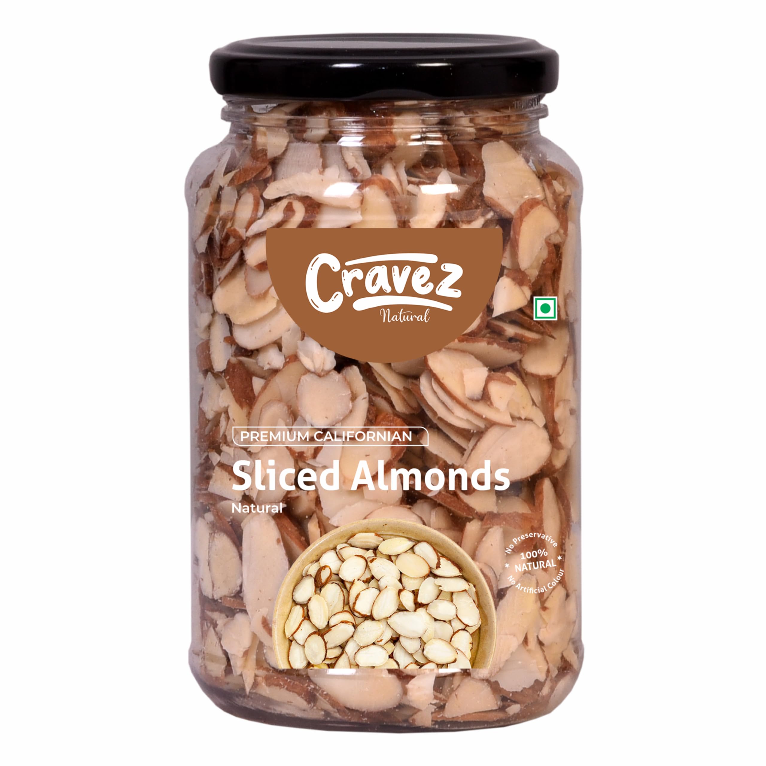 Cravez Sliced California Almonds - 200g (Badam Flakes, Perfect for Garnish, Baking, Salads, Desserts and Cake | Almond Flakes With Skin | High In Vitamins (B0D2DGMWST) Amazon Price History, Amazon Price Tracker