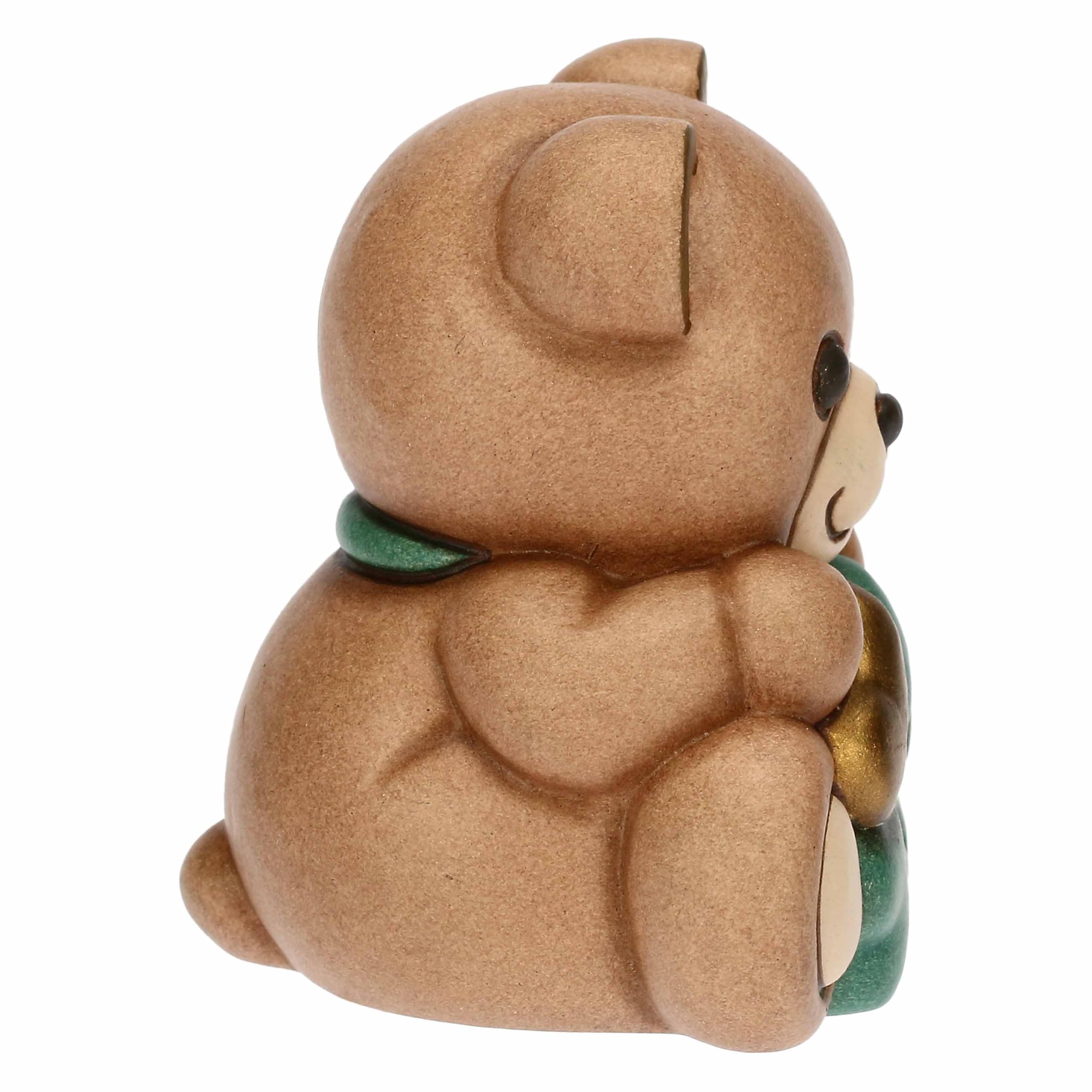 THUN - Mini Teddy portafortuna - ceramica - Collezione Animali - 5,0 x 4,3 x 5,5 cm