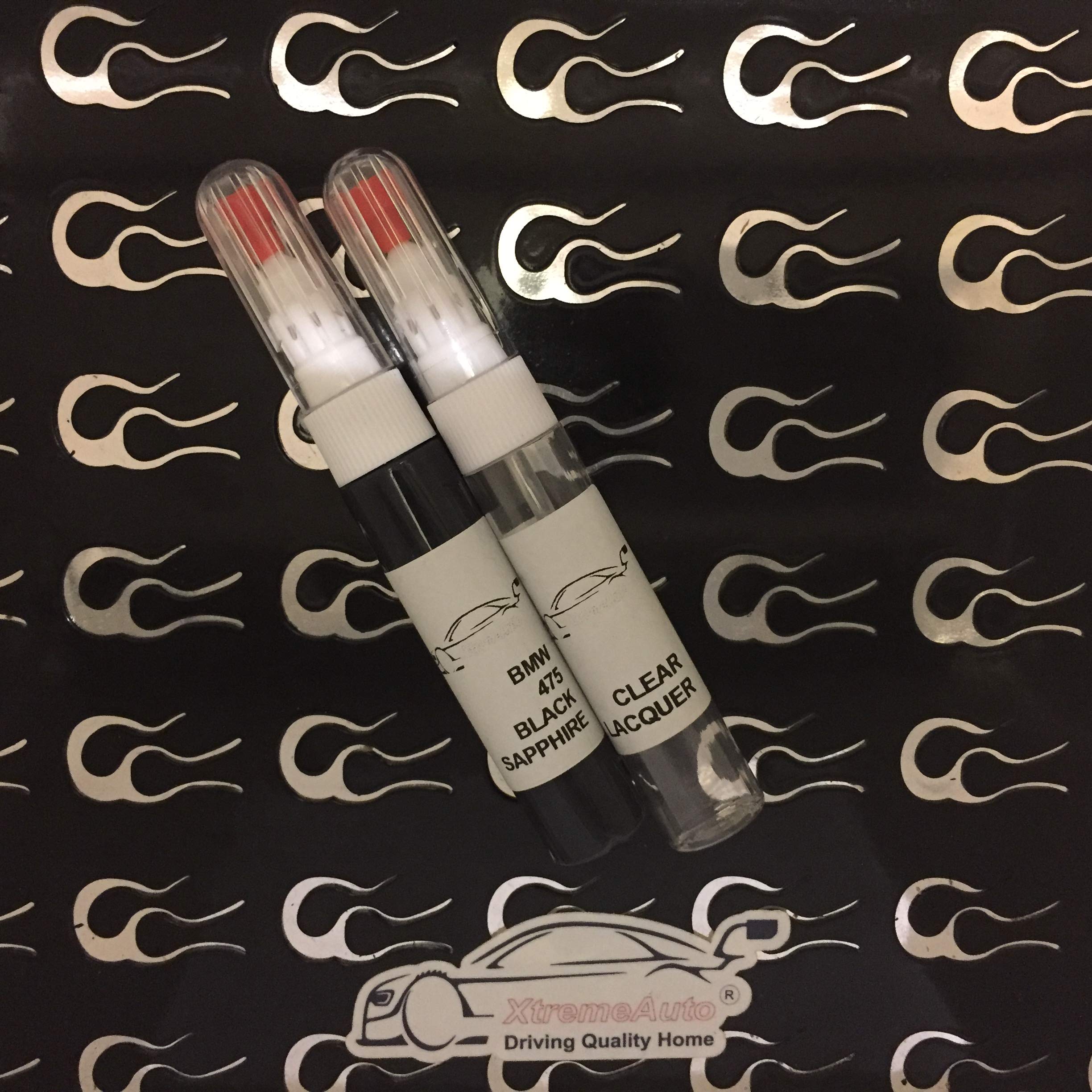 Xtremeauto Touch Up & Lacquer Black Sapphire 475 Paint Needle Precision Touch Up Repair Kit 15Ml Scratch Chip Brush (Touch Up & Lacquer)