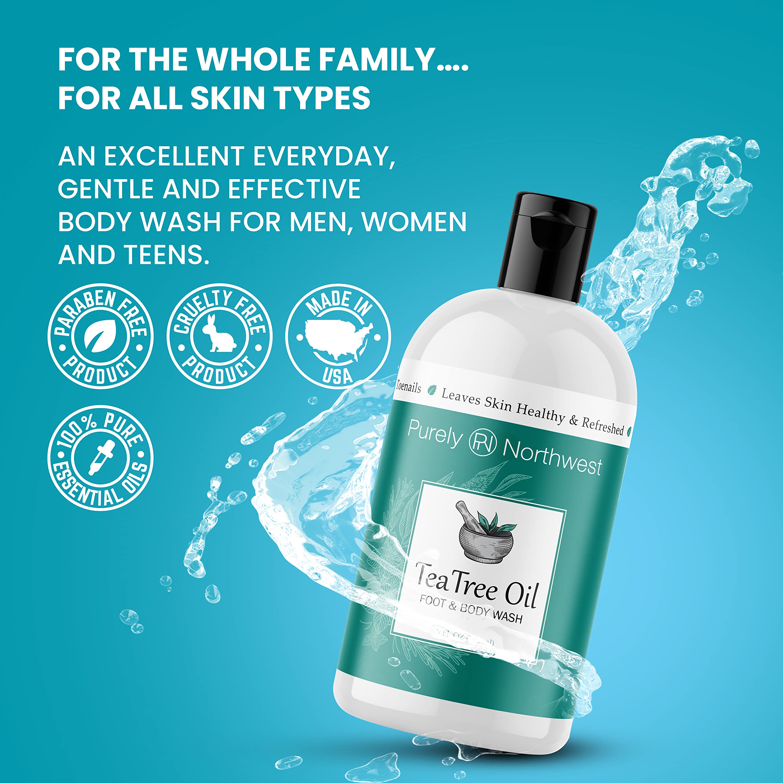 3 in 1 Professional Foot Spa Kitwith Tea Tree Foot & Body SoakTea