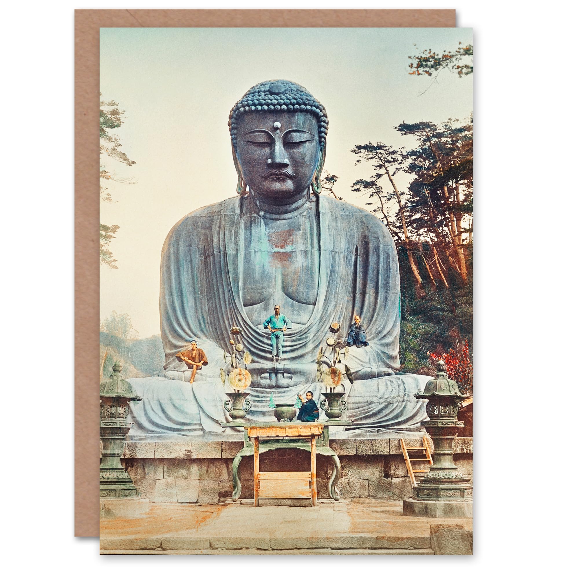 Artery8 Ogawa Kazumasa Japanese Art Card The Bronze Buddha at Kamakura