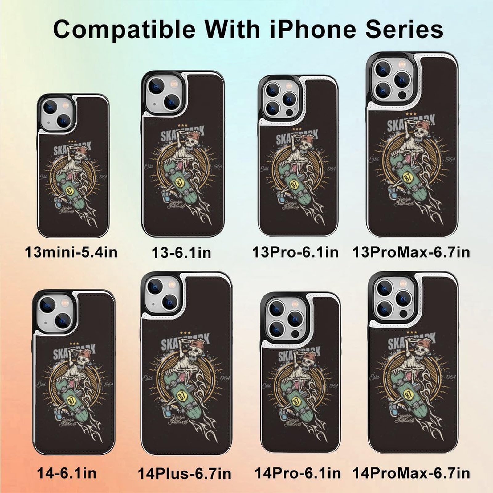 Amazon.co.jp: iPhone 12 Pro ケース 手帳型 スケートボード スカル
