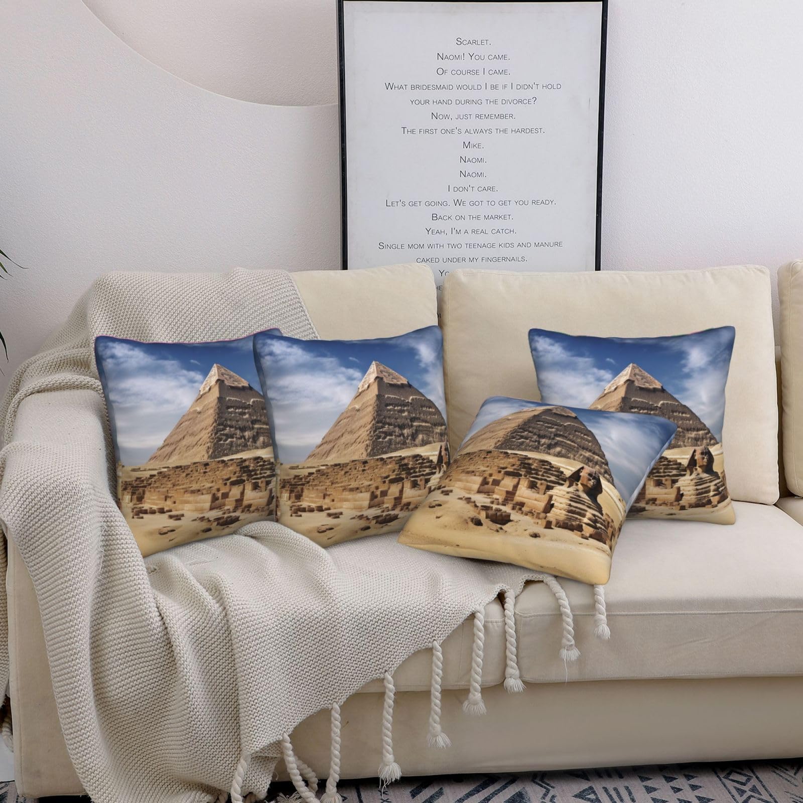 Coussin Égypte moderne pour canapé et chambre cocooning
