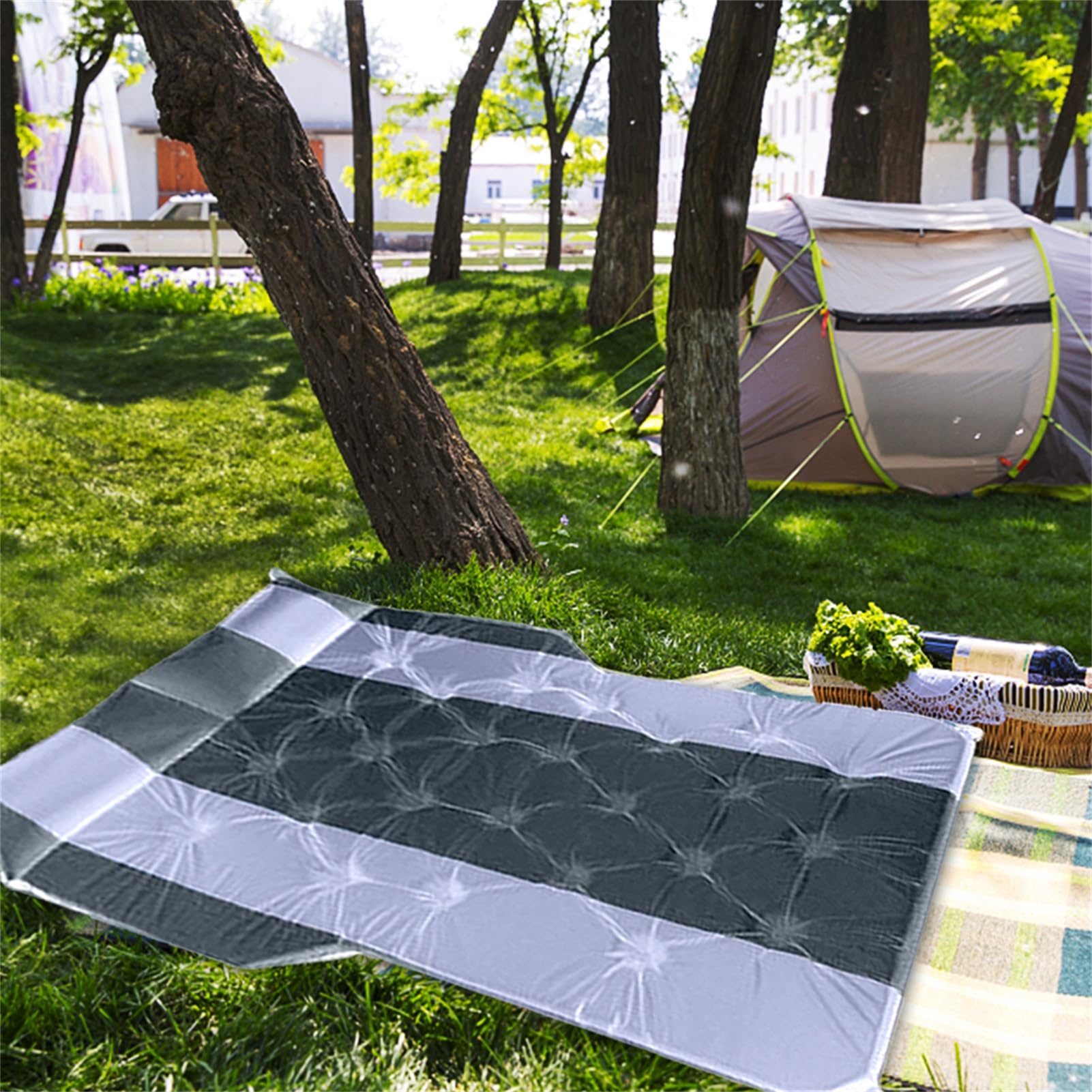 Letto per auto, accessorio portatile per viaggi su strada, materasso per sedile posteriore, per veicoli, rimorchio, camper, berlina, pickup, campeggio, cortile, picnic, all'aperto