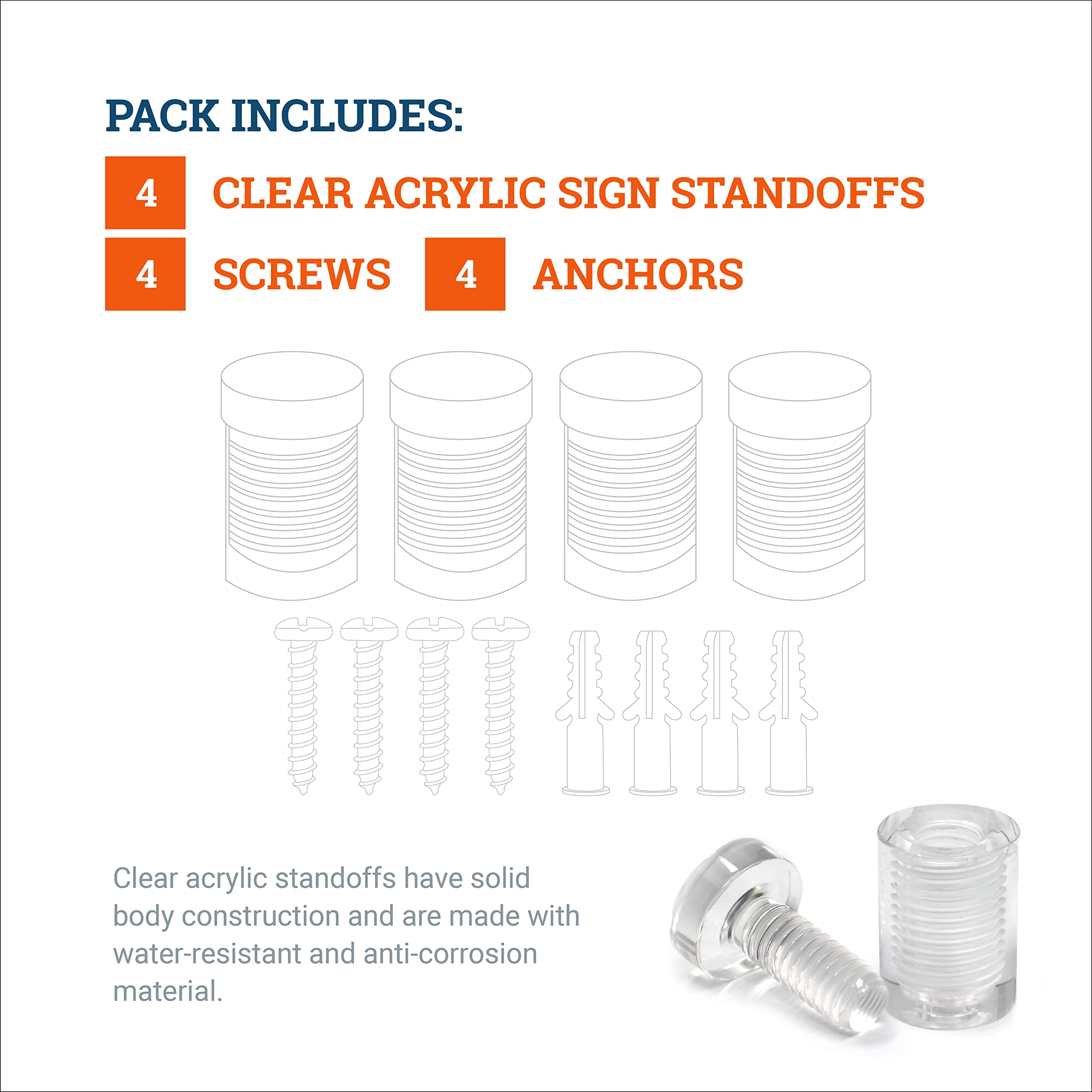 HIIIEI Lot De 4 Supports Uraux En Acrylique A4, Cadres Publicitaires