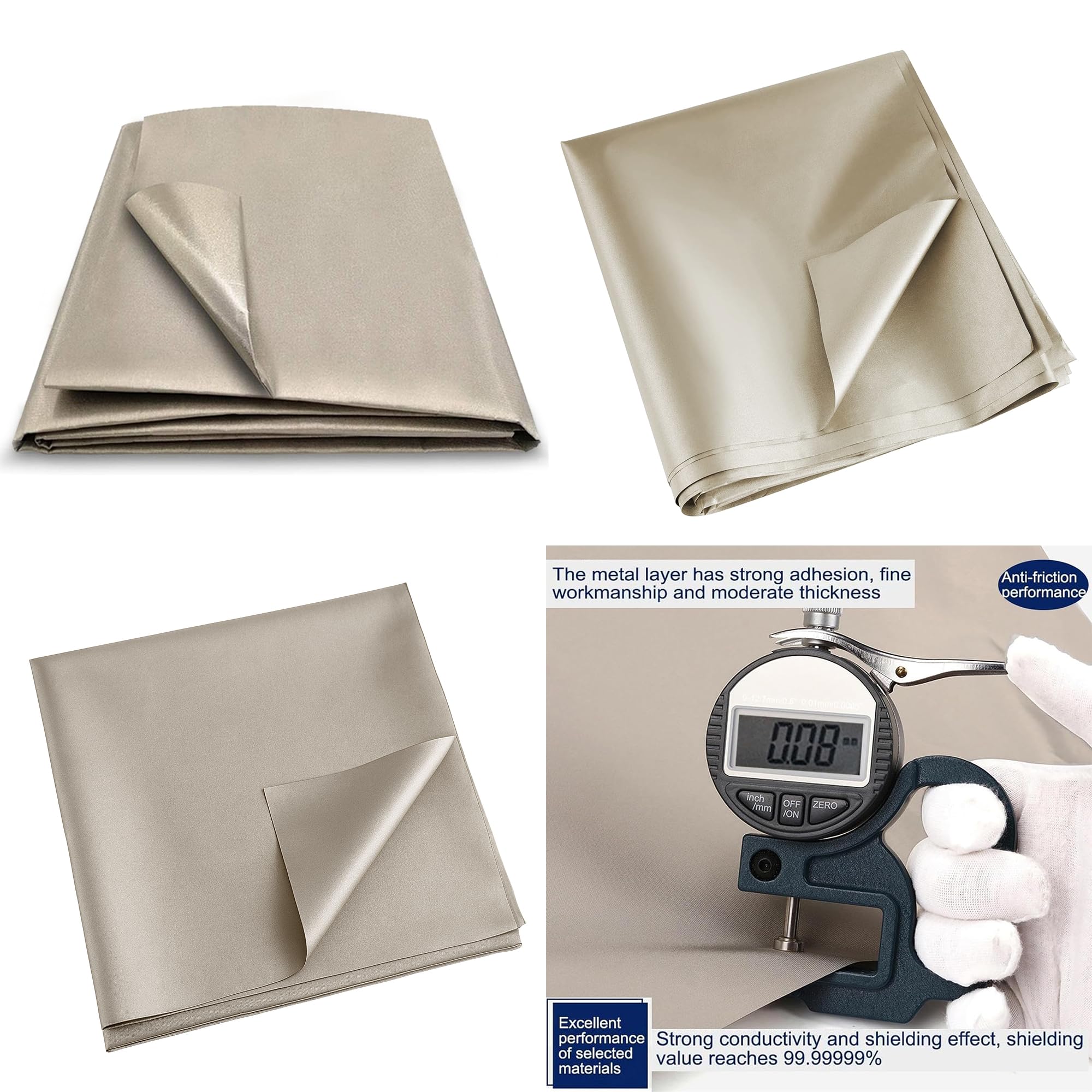 Tessuto Protettivo EMF PLIGREAT 500x110 Cm – Faraday Morbido E Tagliabile Per Borse Fai Da-te, Schermatura RF E Radiazioni Elettromagnetiche