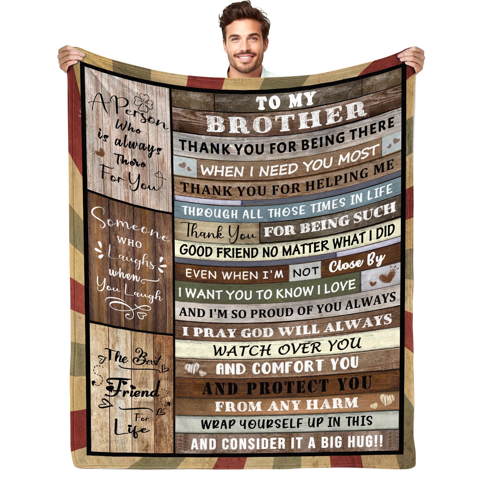 CIUGOIG Blanket for Brother - Valentines Day and Birthday Gift from Sister, Adult Men, 80"x60"