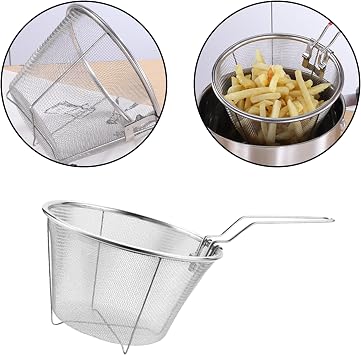 7 inch Commercial Fryer Stainless Steel Frying Basket Deep Cooking Accessory