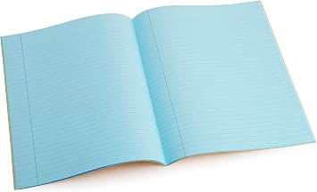 Dyslexia Tinted Exercise Books - A4-8mm lined with margin - Aqua 10 Pack