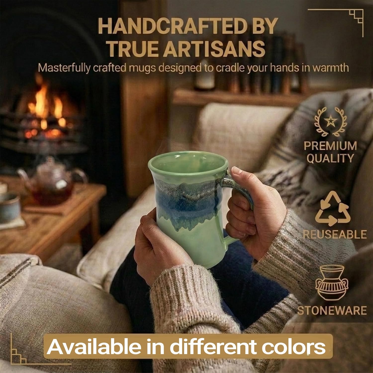 Clay in Motion Large Mug (Misty Green)