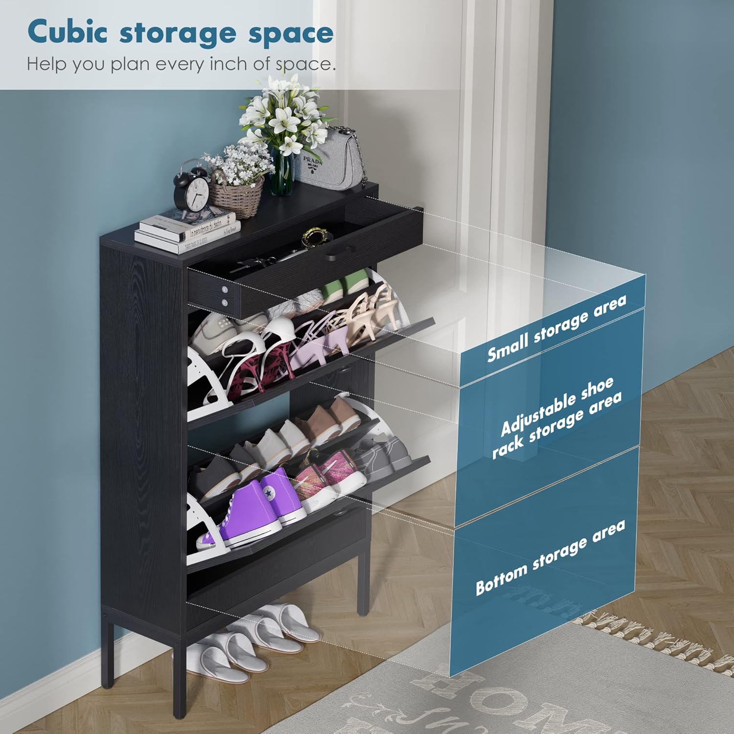 Image showing cubic storage space with labels